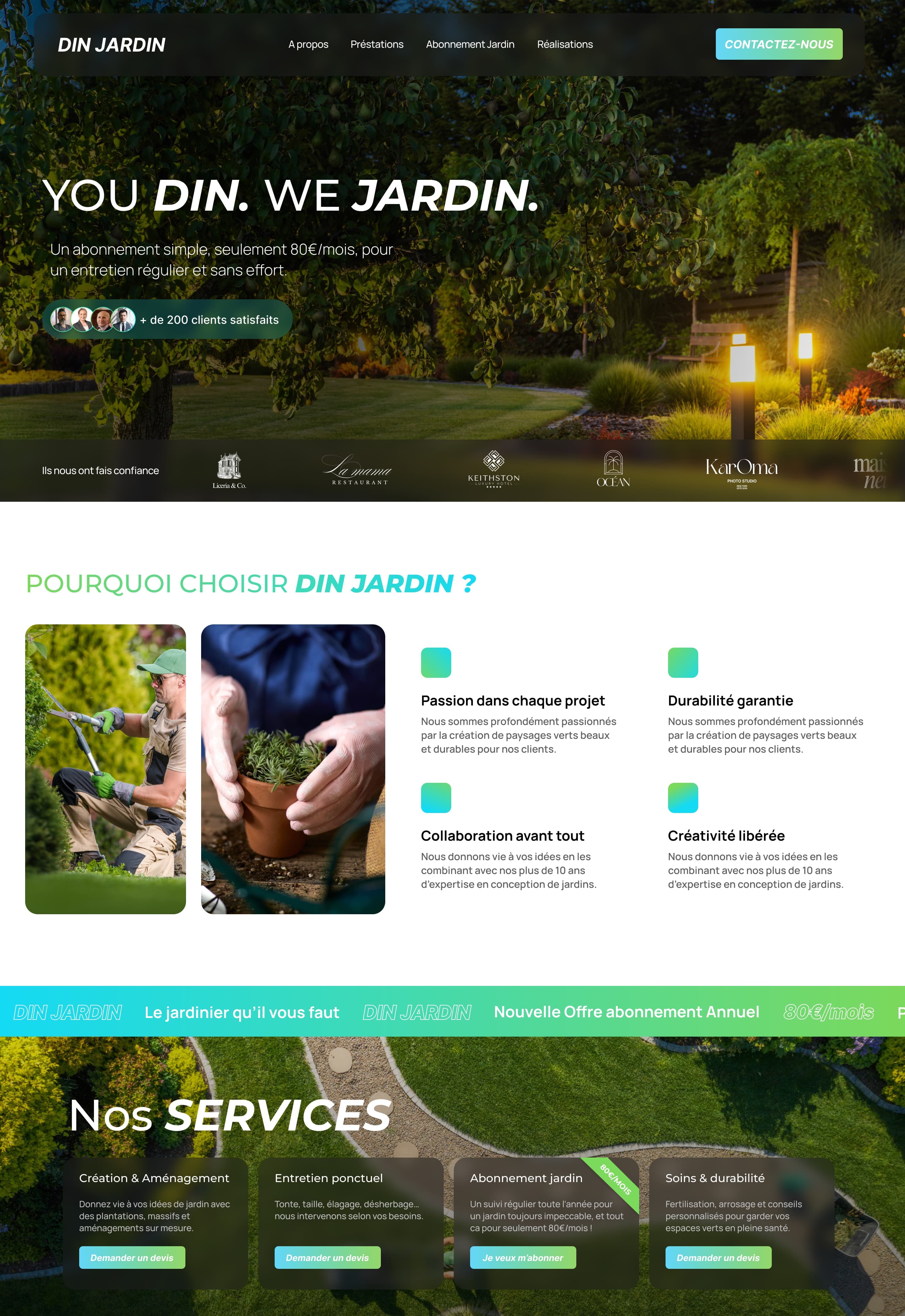 Maquette du projet Din Jardin