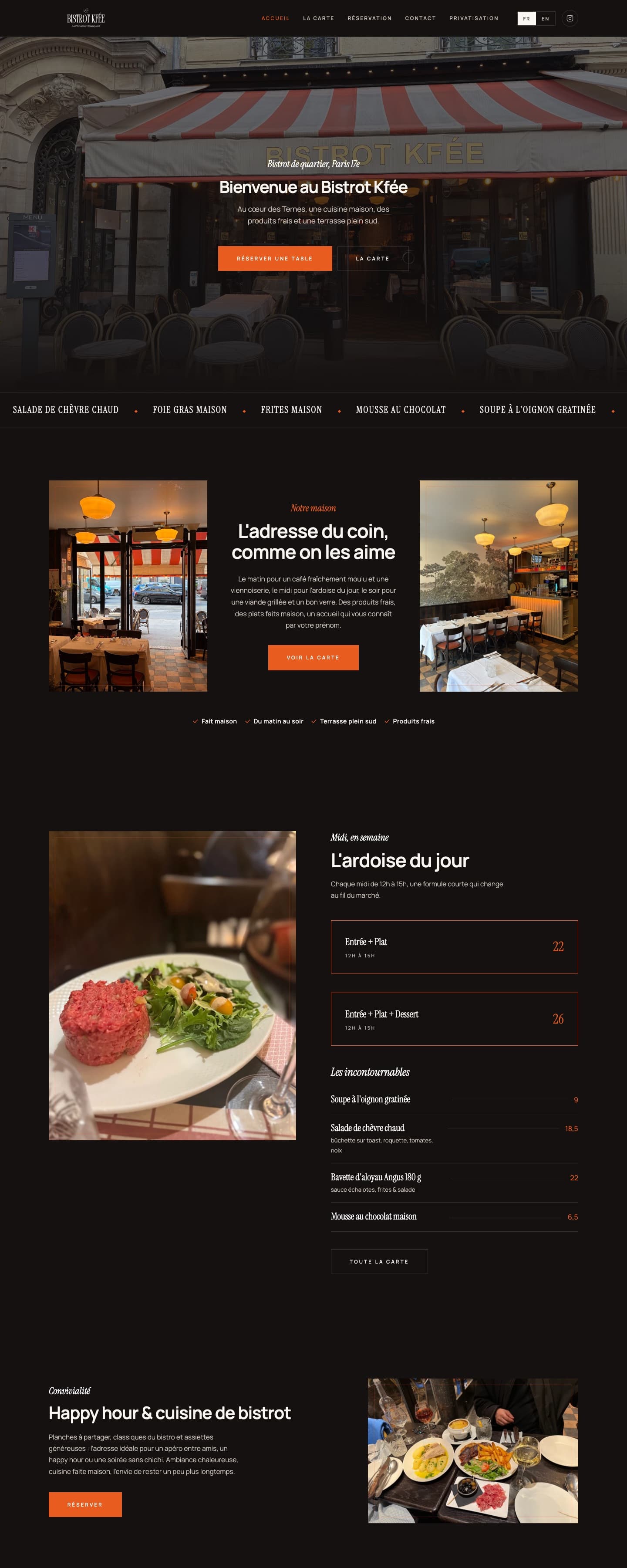 Maquette du projet Bistrot Kfée