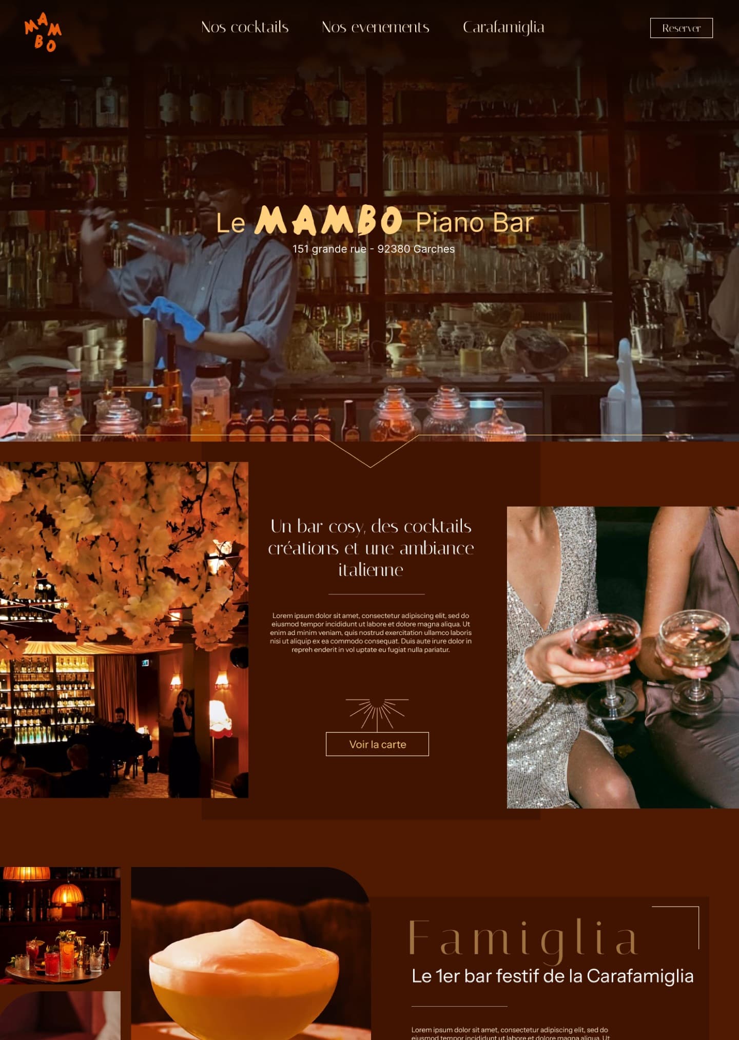 Maquette du projet Le Mambo Piano Bar